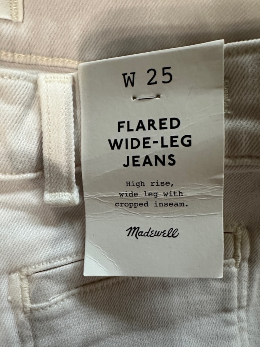 Madewell Flared Wide-Leg Crop Jeans in Vintage Ivory - Picture 12 of 12